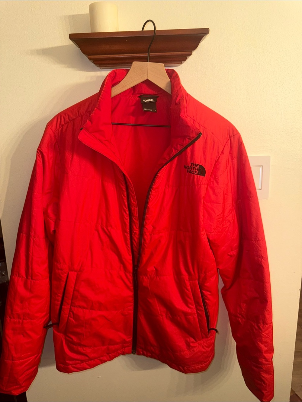 The North Face Men's Bright Red Insulated Puffer Jacket